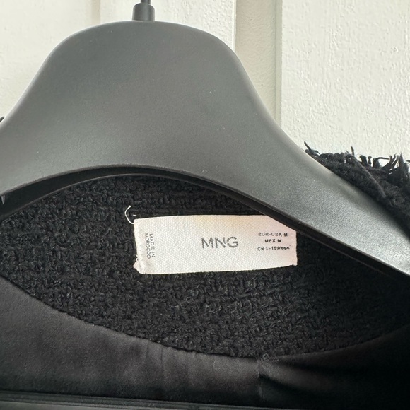 Mango Cotton Jacket tweed style with zipper - Picture 3 of 5